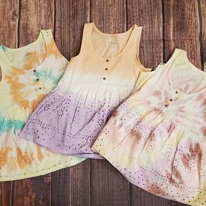 Justice Tanks Set of 3 NWT